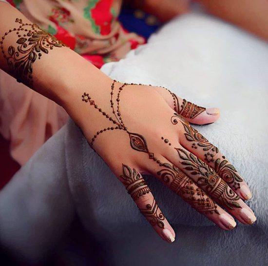 Mehndi design for fingers