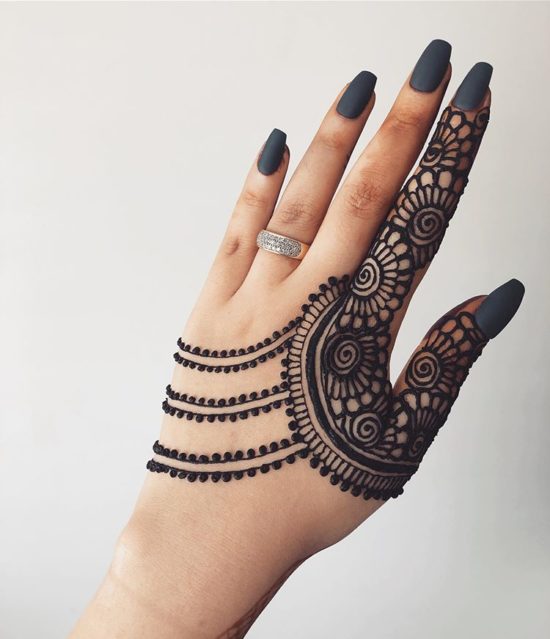 Mehndi Design for back hand