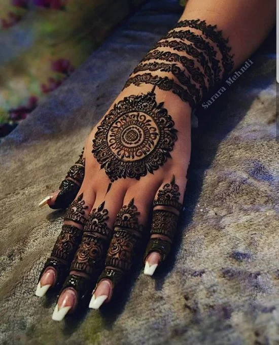 Mehndi Design for back hand