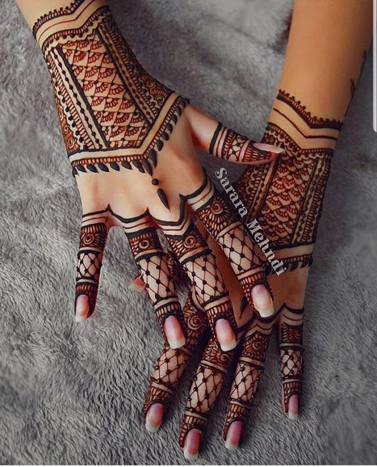 Back hand mehndi design