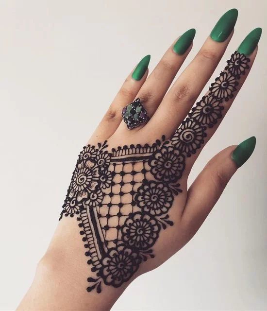 Back hand mehndi design