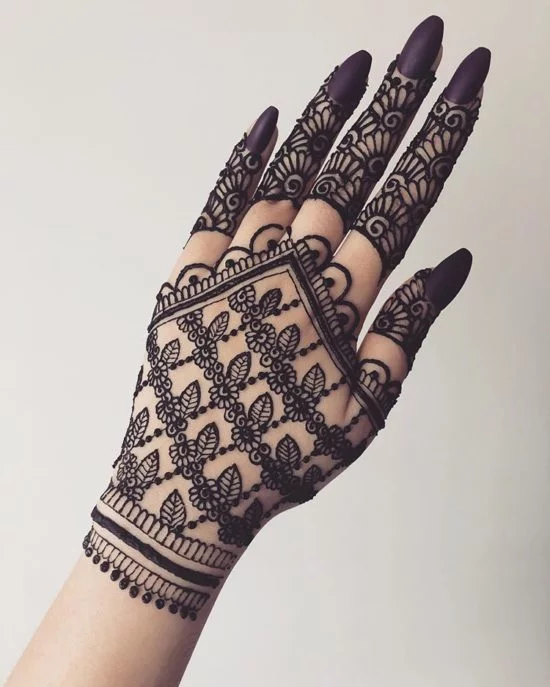 Back hand mehndi design