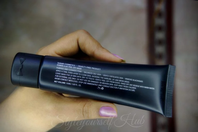Sugar Cosmetics Power Clay Peel Off Mask