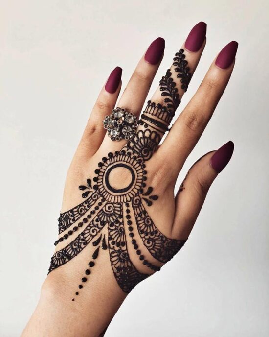 Simple Back Hand Mehndi Design