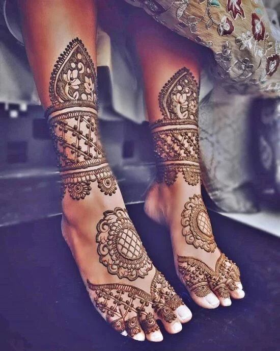 Feet mehndi design