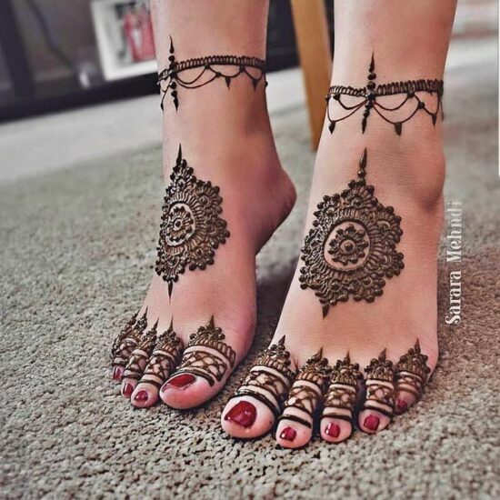 Mandalas Feet Mehndi Design