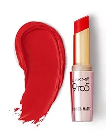 lakme-9to5-red-lipstick