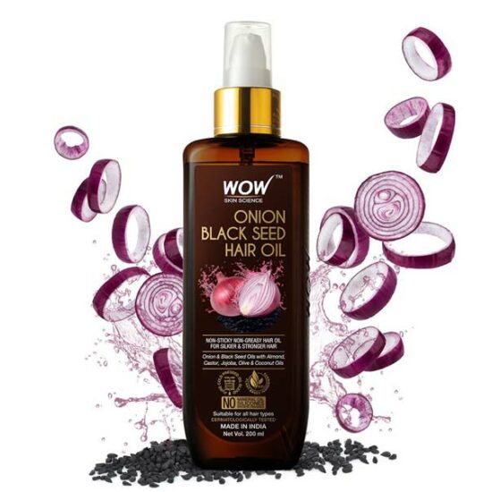 WOW Skin Science Onion Hair Oil With Black Seed Oil Extracts