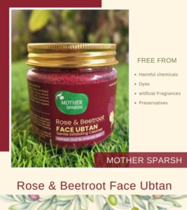 Read more about the article From Dull to Radiant: Mother Sparsh Rose & Beetroot Ubtan Review