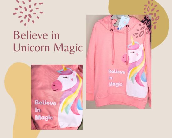 Believe in Unicorn Magic hooded sweatshirt