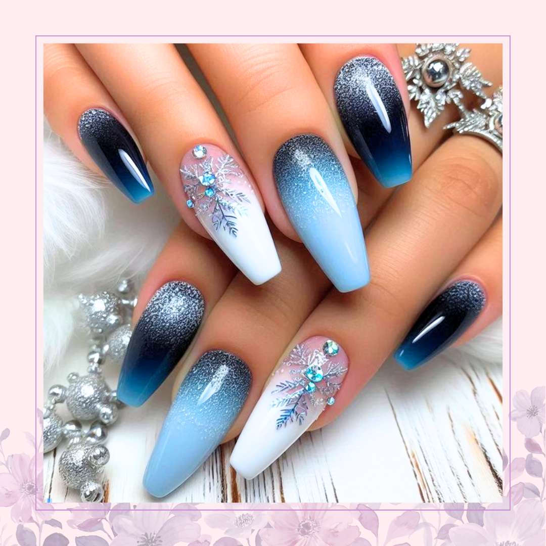 Glittering Winter Sparkle Nail Trends