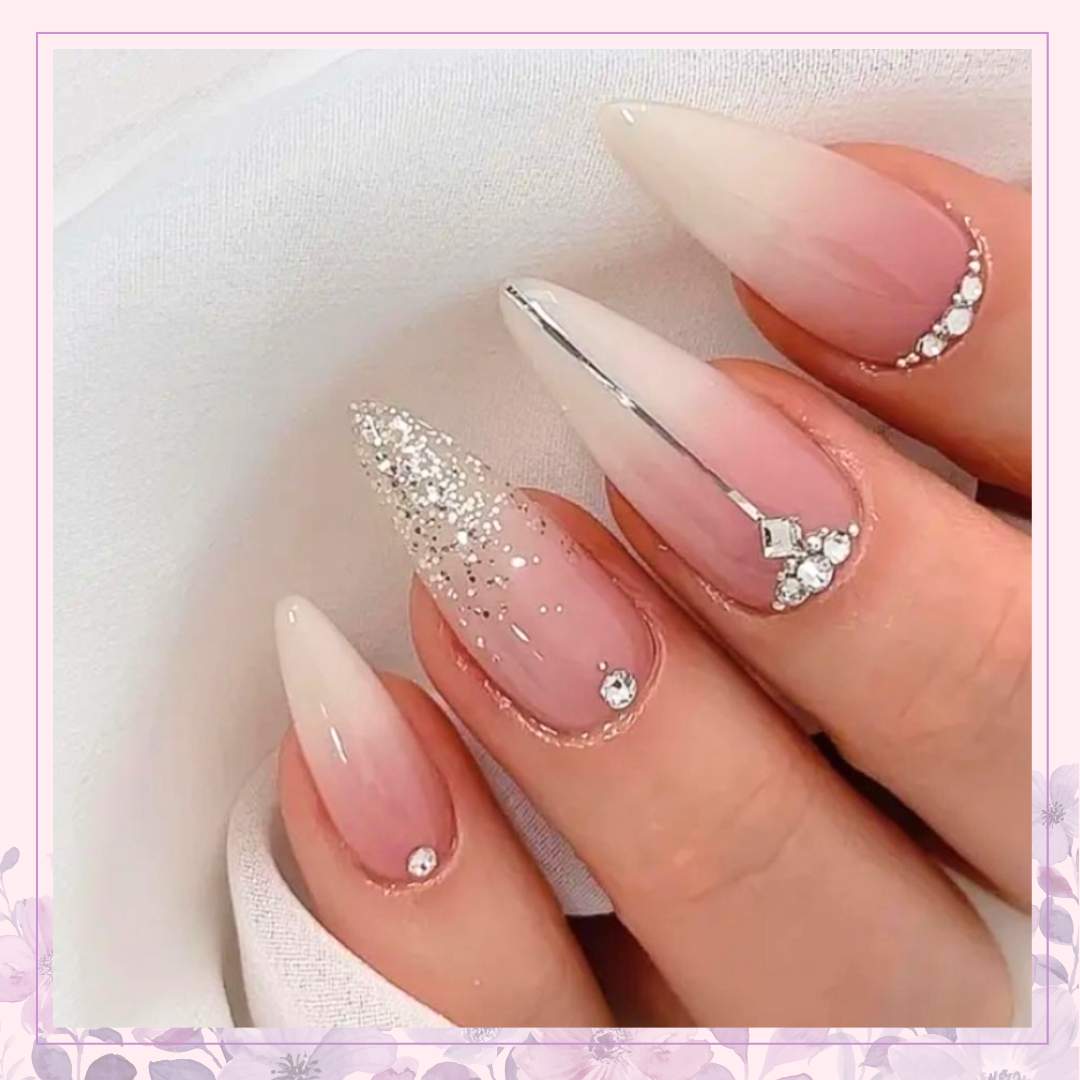 Gel X Nail Designs Sparkle for Winter 2025