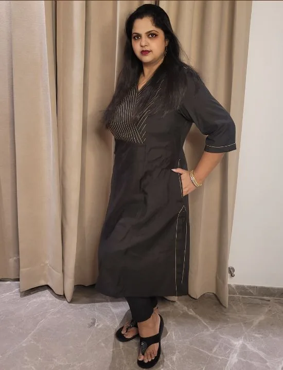 Binks Black Kurta Side View