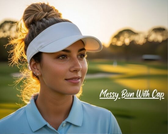 Messy Bun with cap for a Relaxed Look